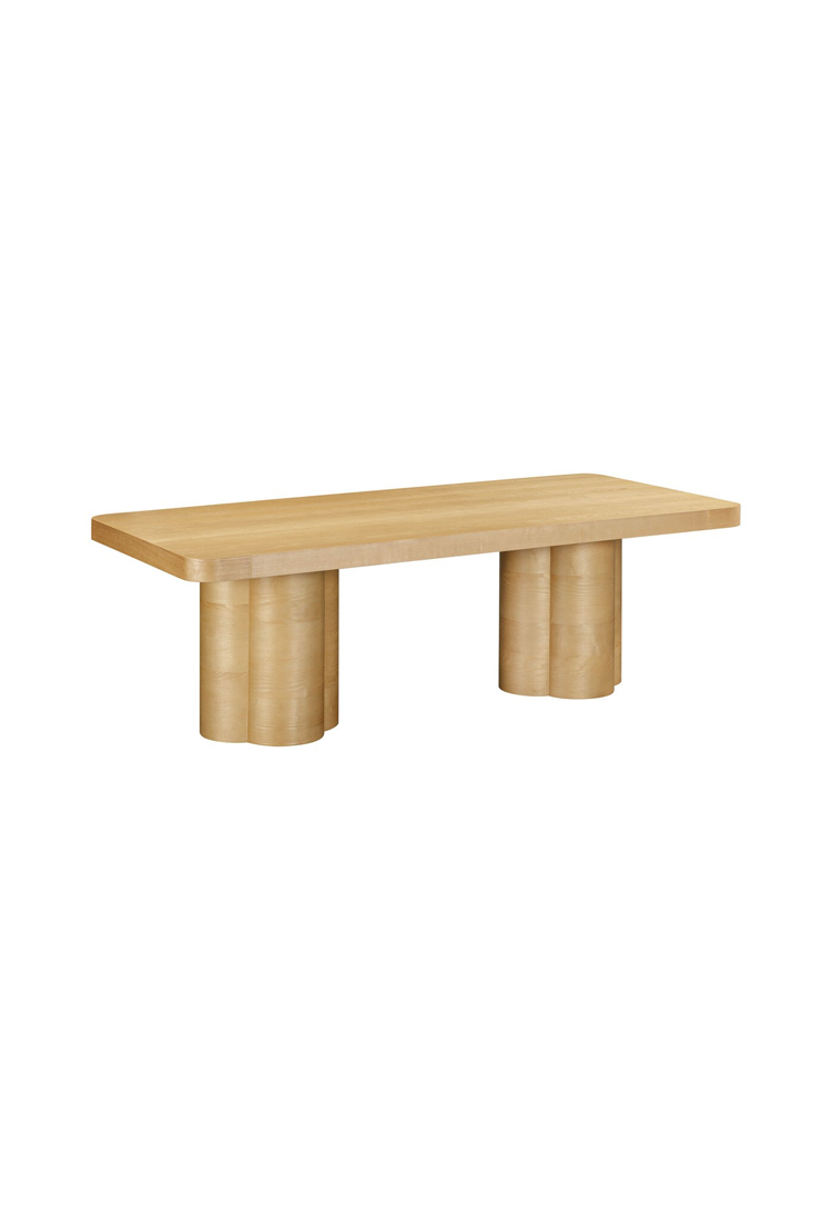 Table à manger en frêne Nookara, naturel