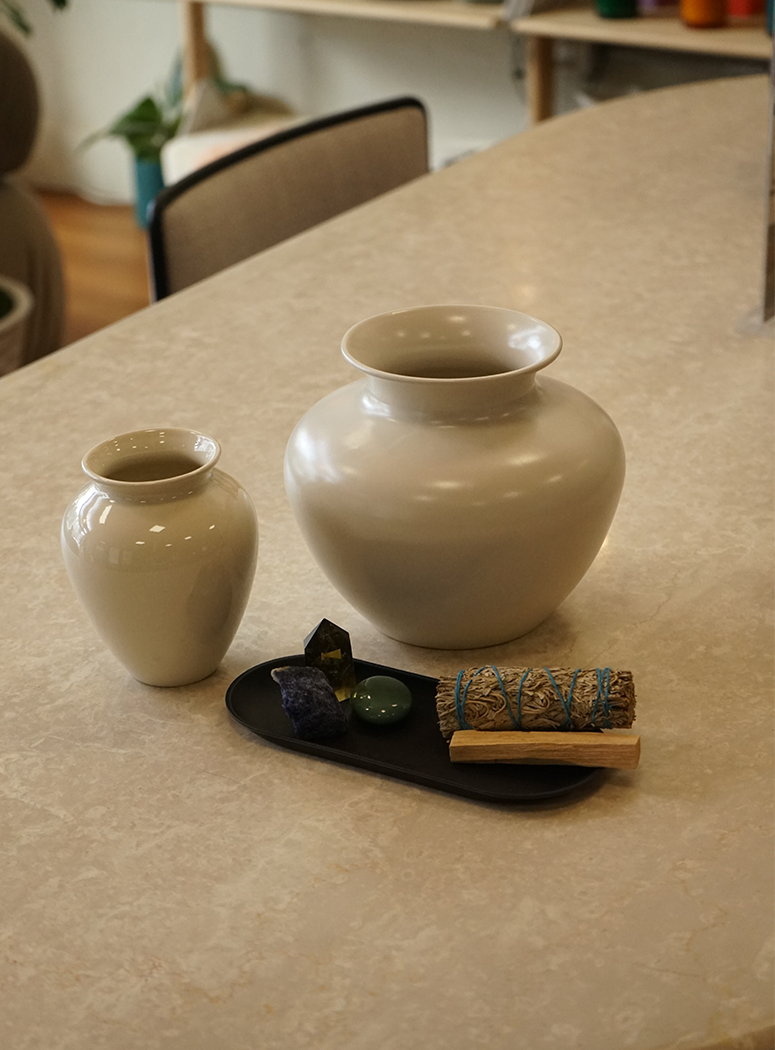 Vase en céramique NR, sable