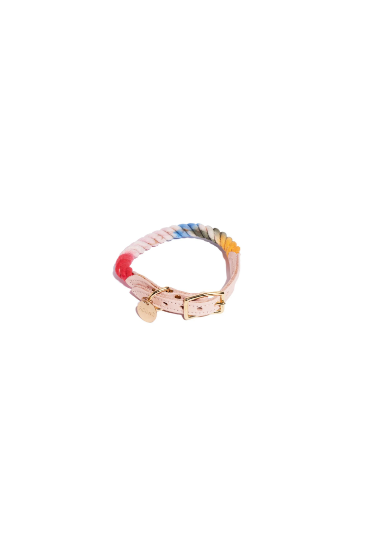 Collier pour chat et chien en corde de coton Henri Ombre Found My Animal