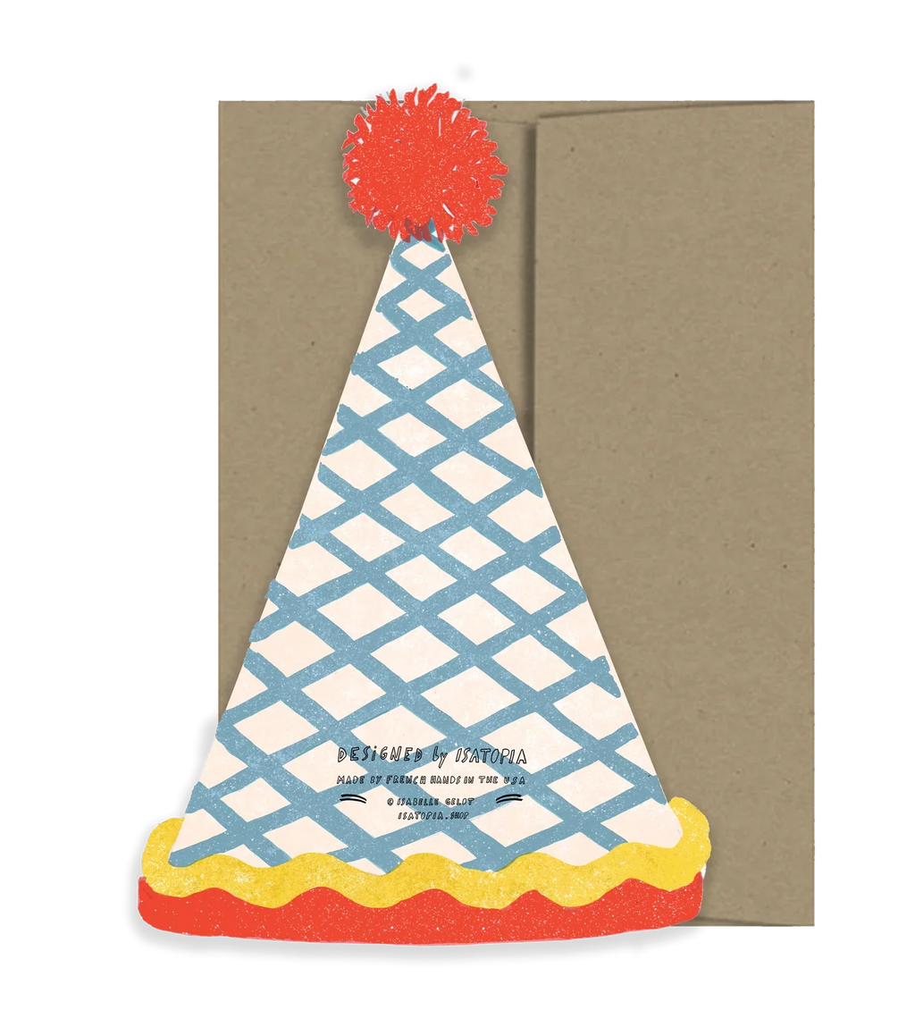 Carte de chapeau d'anniversaire 