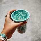Gobelet Crow Canyon Splatter 14 oz, turquoise