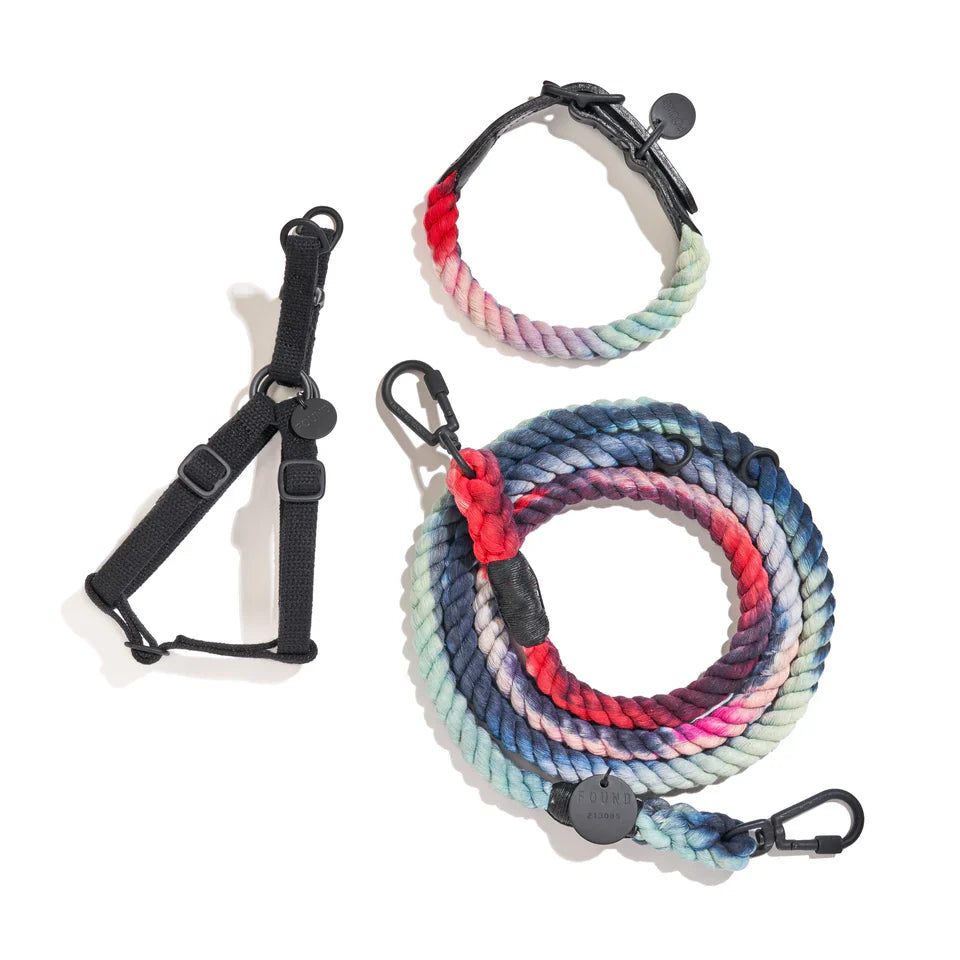 Collier pour chat et chien en corde de coton Dioji « J'ai trouvé mon animal »
