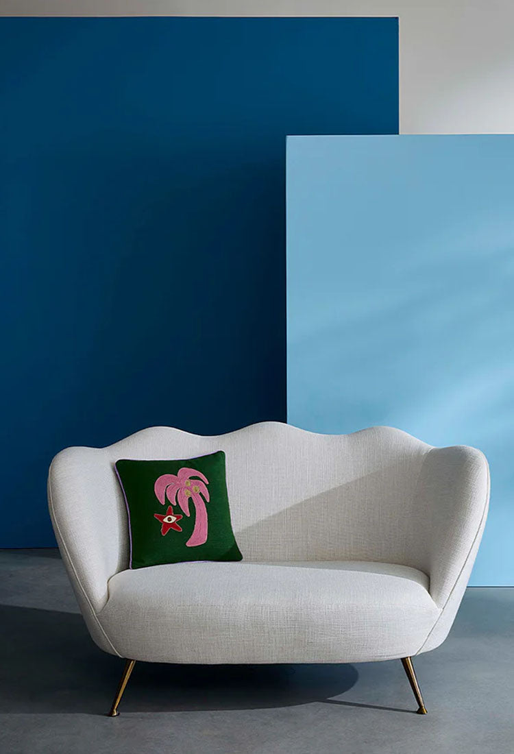 Oreiller à cordon Playa de Jonathan Adler, motif palmier