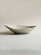 Bol ovale en céramique NR, beige terre