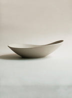 Bol ovale en céramique NR, beige terre