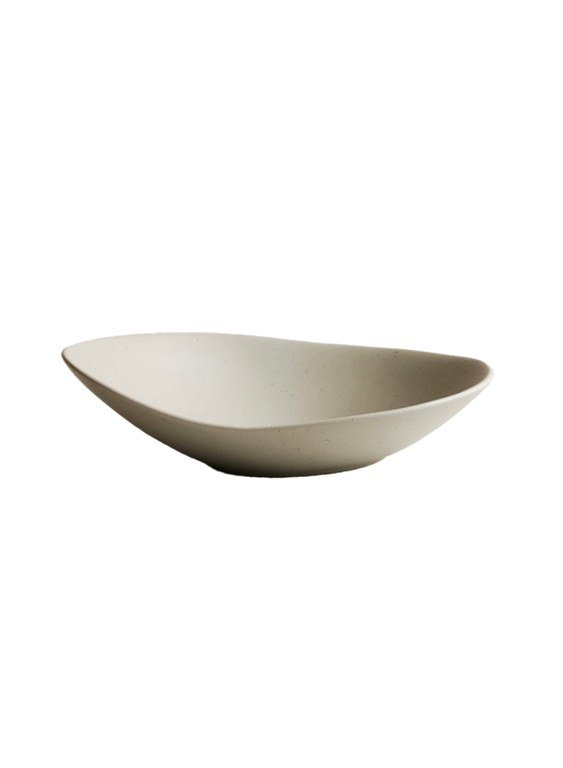 Bol ovale en céramique NR, beige terre