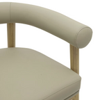 Tabouret de bar Para en cuir végétalien, taupe