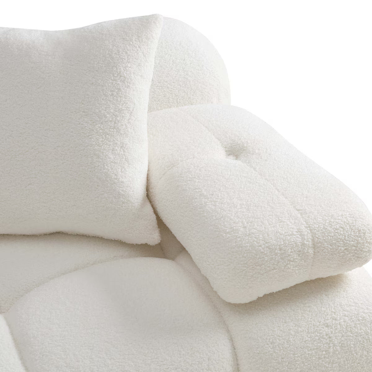 Canapé sectionnel en U végan Huggy Cream 6 pièces