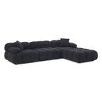 Canapé modulable 4 pièces Huggy Black Vegan