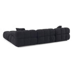 Canapé modulable 4 pièces Huggy Black Vegan