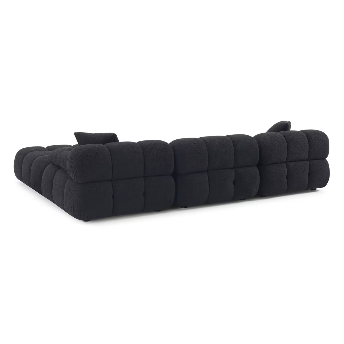 Canapé modulable 4 pièces Huggy Black Vegan