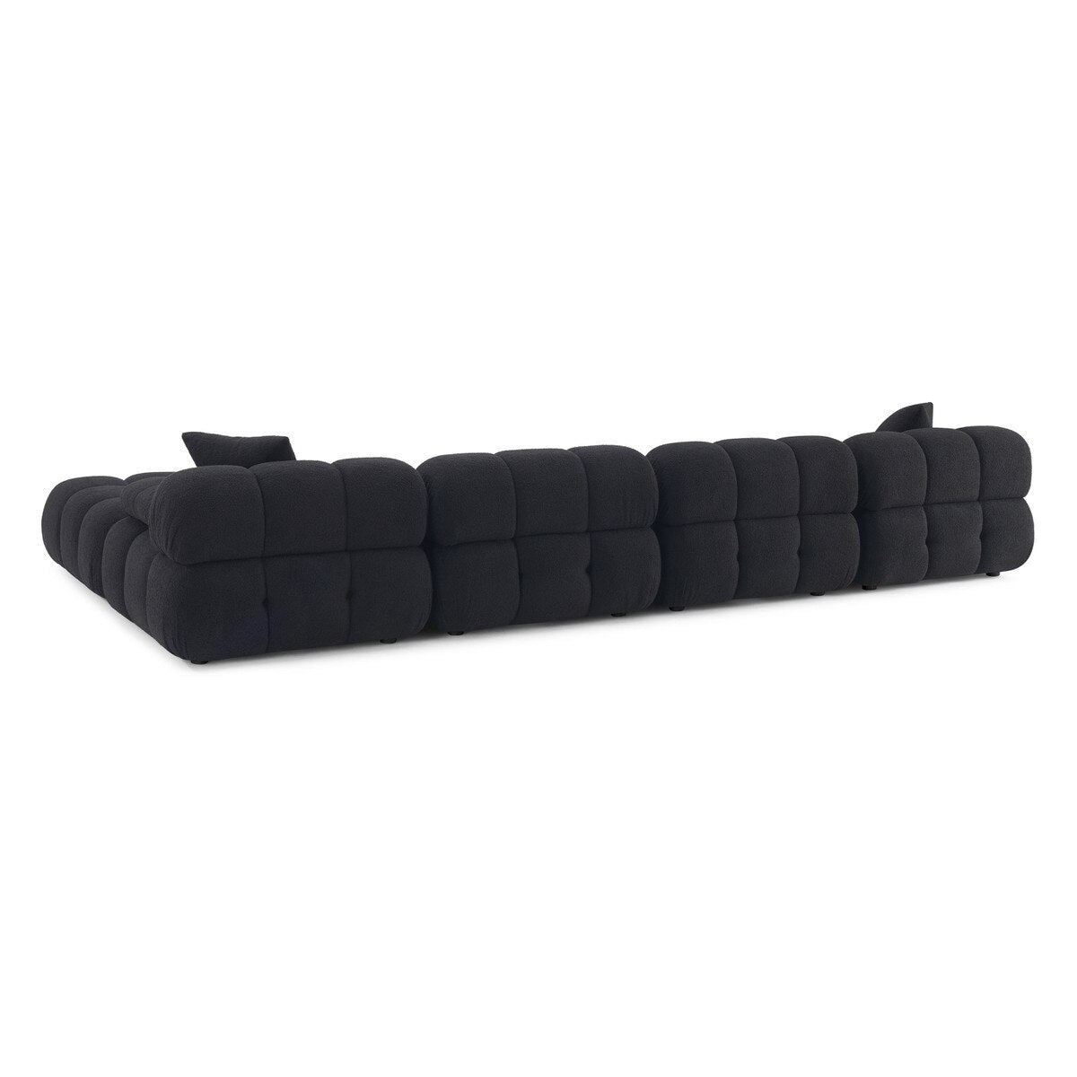Canapé sectionnel en U Huggy Black Vegan 6 pièces