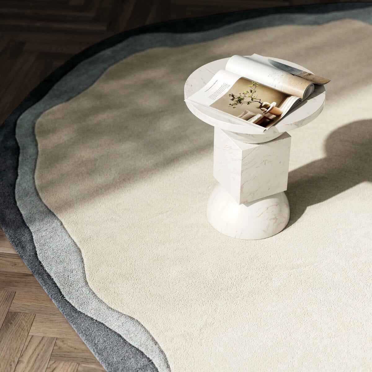 Tapis de sol organique Tamy Grey 8'x10'