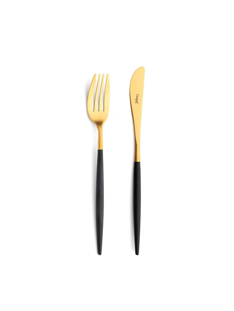Couverts Cutipol Mio, noir/or